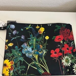 Alice + Olivia Floral Black Clutch